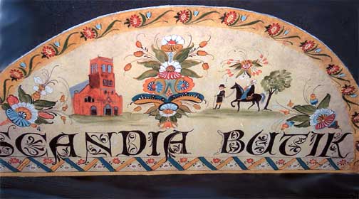 Scandia Butik Gammelgarden Museum sign