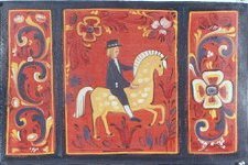 Rustic Red Horse and Rider by Sigmund Årseth